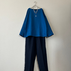 春夏　シンプルなトップス　リネン100% 6枚目の画像