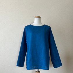 春夏　シンプルなトップス　リネン100% 7枚目の画像