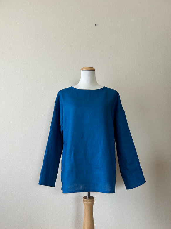 春夏　シンプルなトップス　リネン100% 7枚目の画像