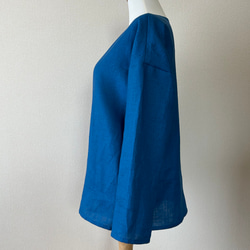 春夏　シンプルなトップス　リネン100% 8枚目の画像