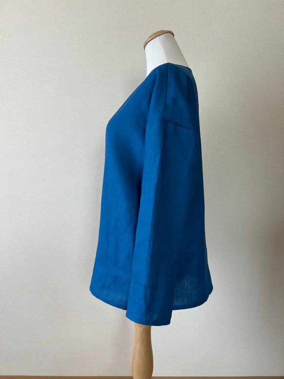 春夏　シンプルなトップス　リネン100% 8枚目の画像