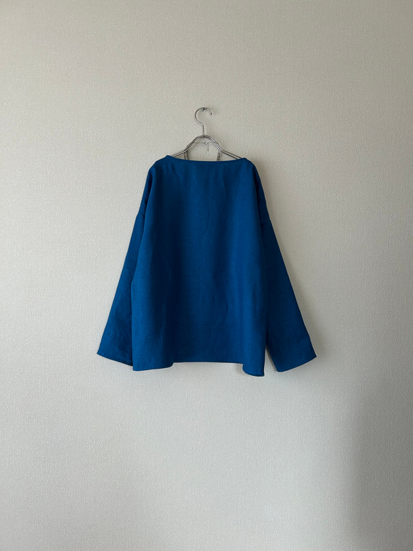 春夏　シンプルなトップス　リネン100% 2枚目の画像