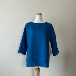 春夏　シンプルなトップス　リネン100% 10枚目の画像