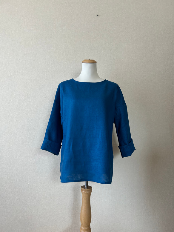 春夏　シンプルなトップス　リネン100% 10枚目の画像