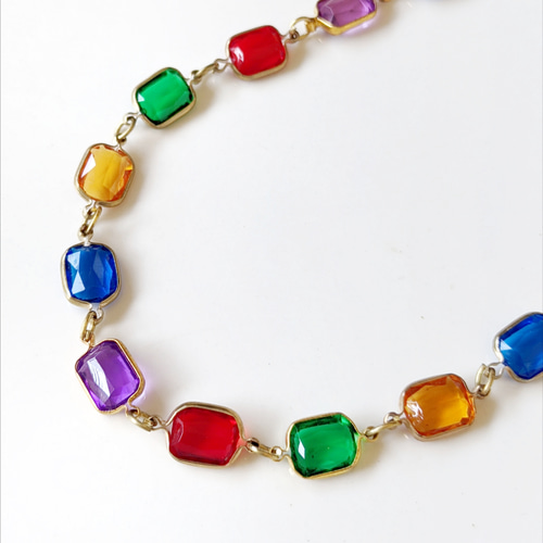 5リンク ヴィンテージ マルチカラー ルーサイト シャネルストーン