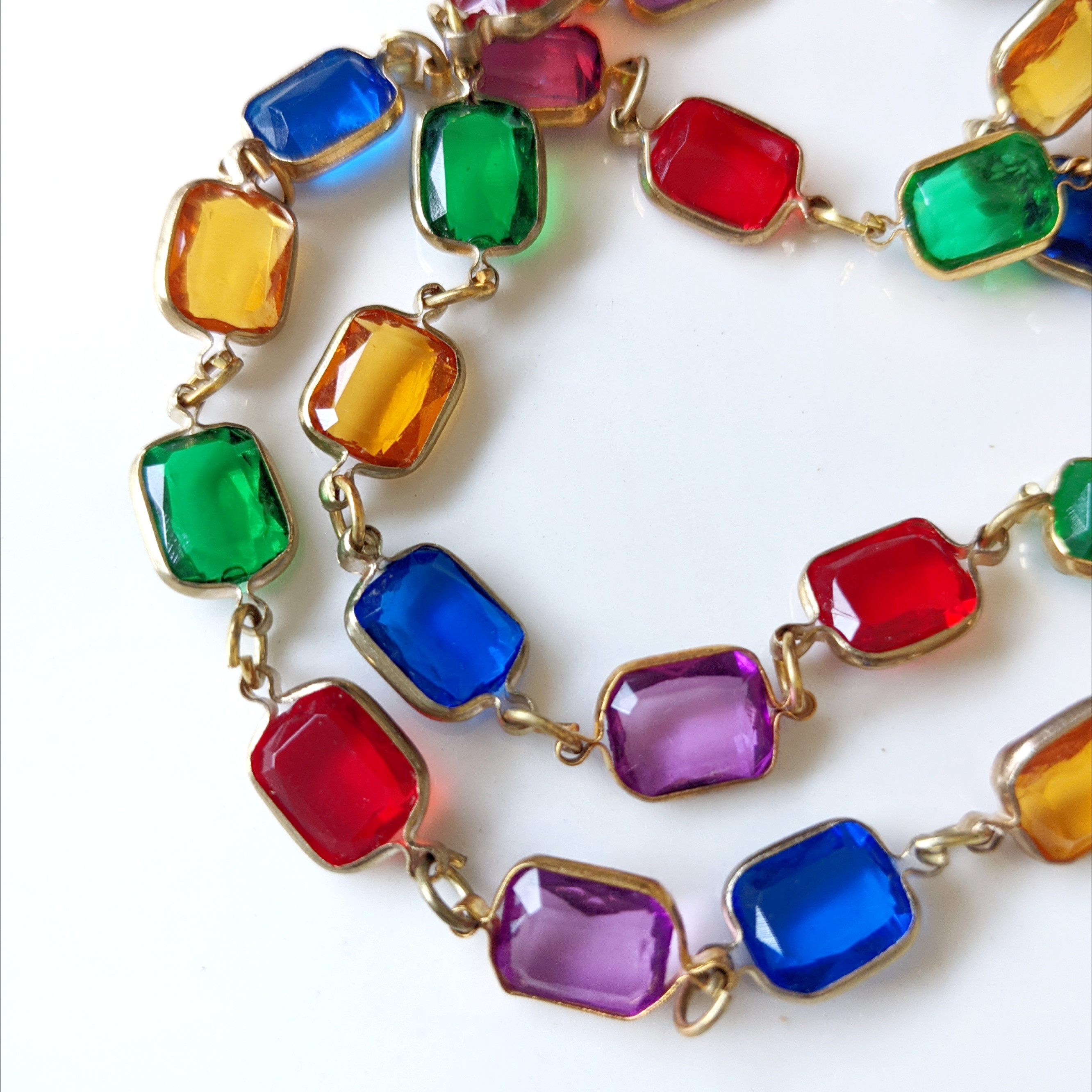 5リンク ヴィンテージ マルチカラー ルーサイト シャネルストーン