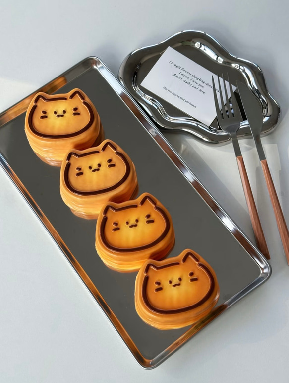 ☺*)様 【絶版】スクイーズ 希少 レアクリーム3層と2層トースト　セット スクイーズ】にゃんこシフォンケーキ スクイーズ Cat Chiffon Cake