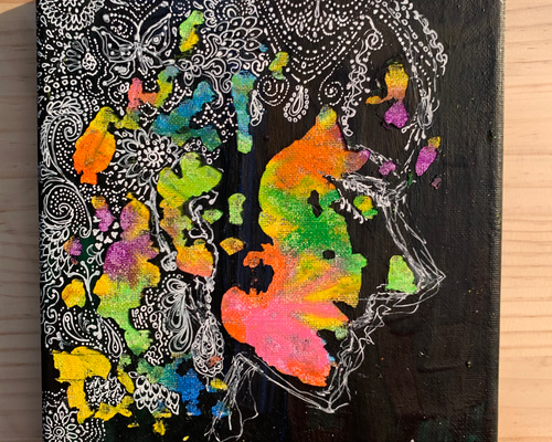 ①Art  / オリジナル アート 抽象画 抽象画アート No.013 カラーインク F3サイズ | kasui_artwork