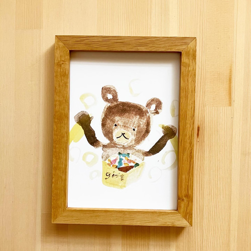 テディベアの木製アート