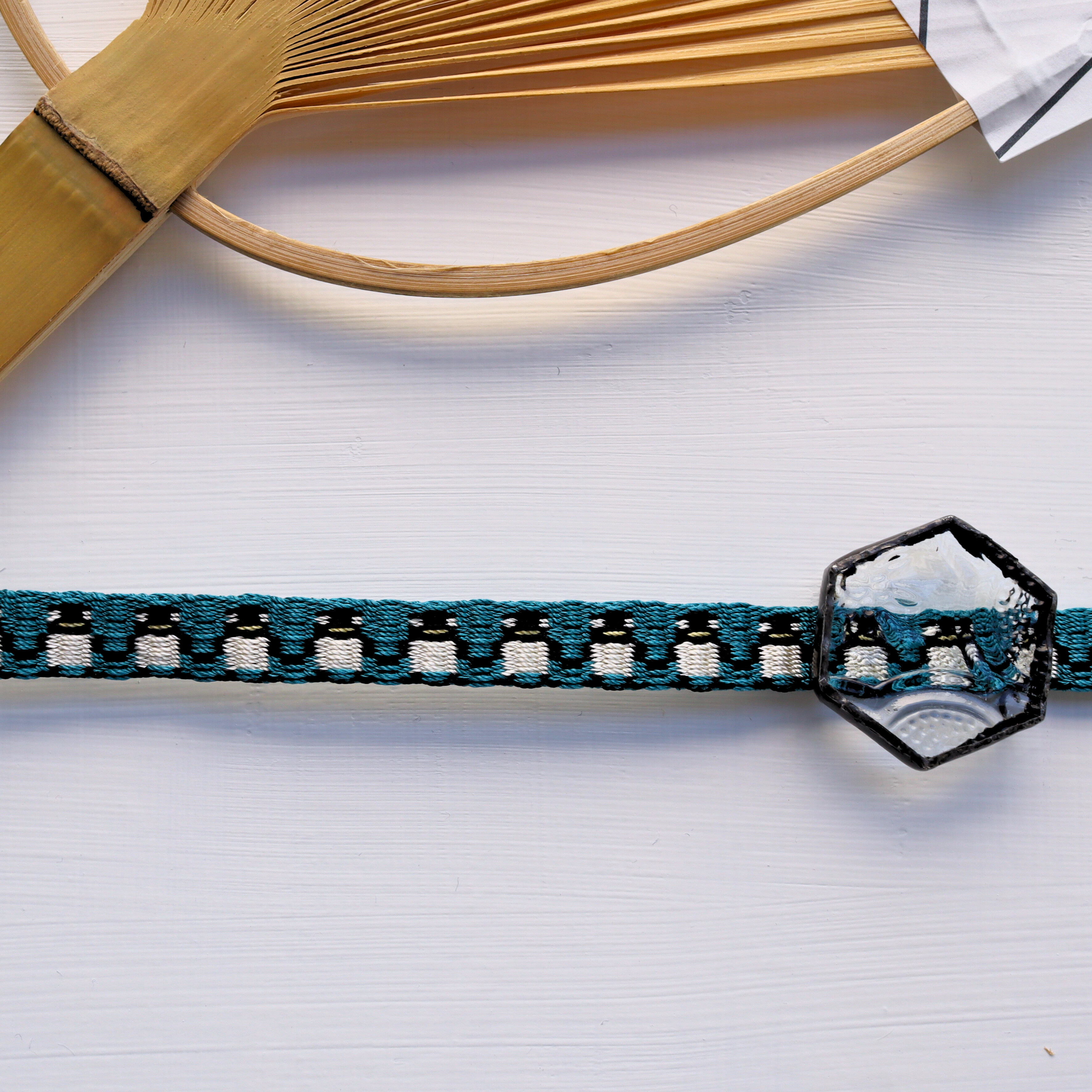 ペンギン三分紐　ART帯締め・絹　手織り帯締め 6,240円