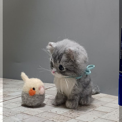 羊毛フェルト 犬 柴犬 白柴犬の子 犬フィギュア 羊毛フェルト