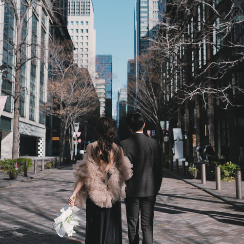 実例写真！トップス あんず色 ソフトチュール ふわふわ袖 前撮り 2次会  