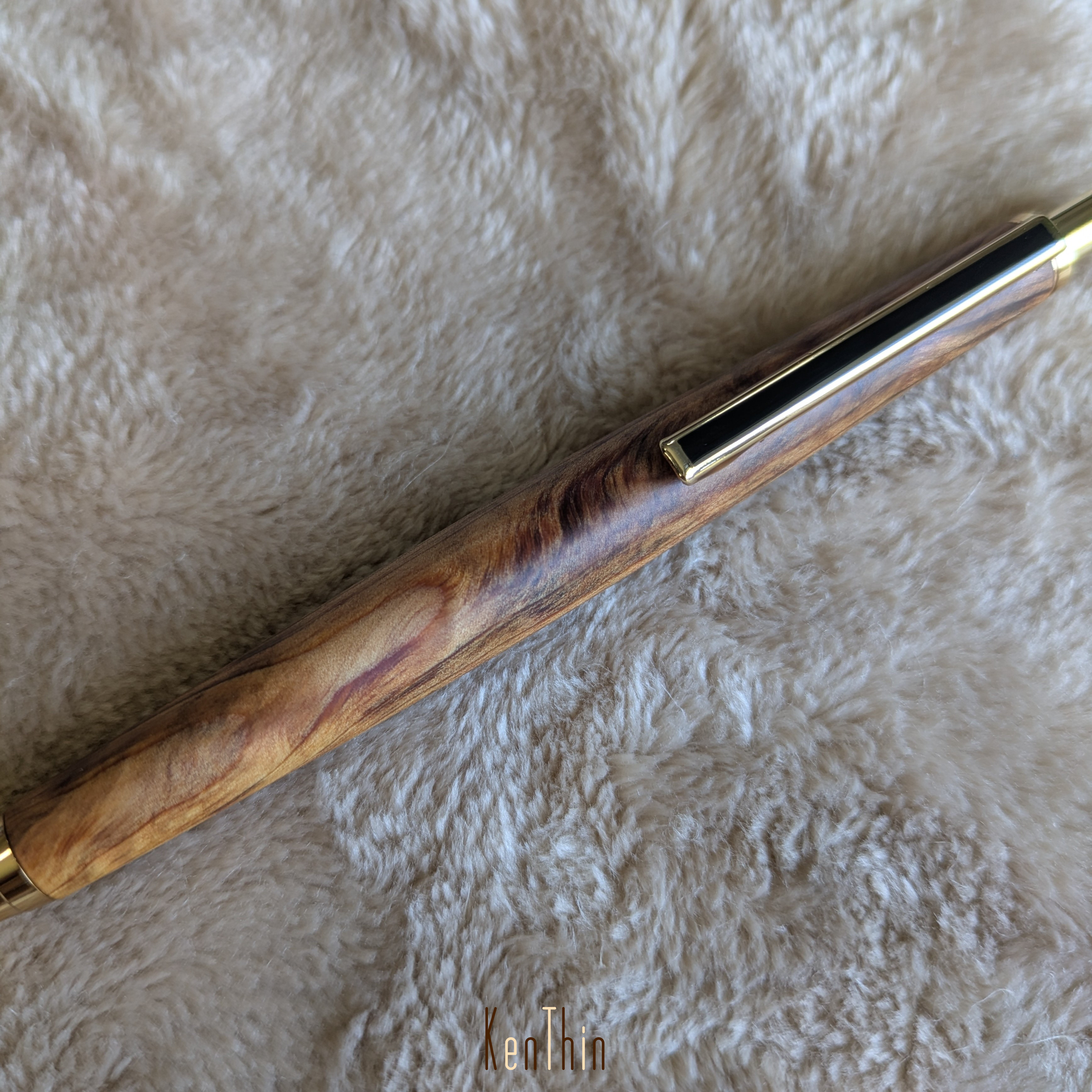 ▪スリムライン銘木シャープペンシル▪ 日光杉 杢 ノック式　··・送料無料・··