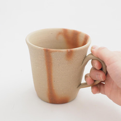（mさま専用ページ）大容量　たっぷりのめる　大きな備前焼マグカップ（緋だすき） 2枚目の画像