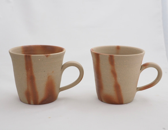 （mさま専用ページ）大容量　たっぷりのめる　大きな備前焼マグカップ（緋だすき） 4枚目の画像