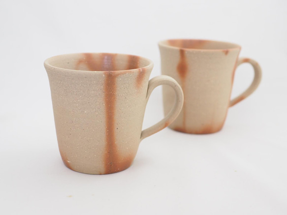 （mさま専用ページ）大容量　たっぷりのめる　大きな備前焼マグカップ（緋だすき） 1枚目の画像