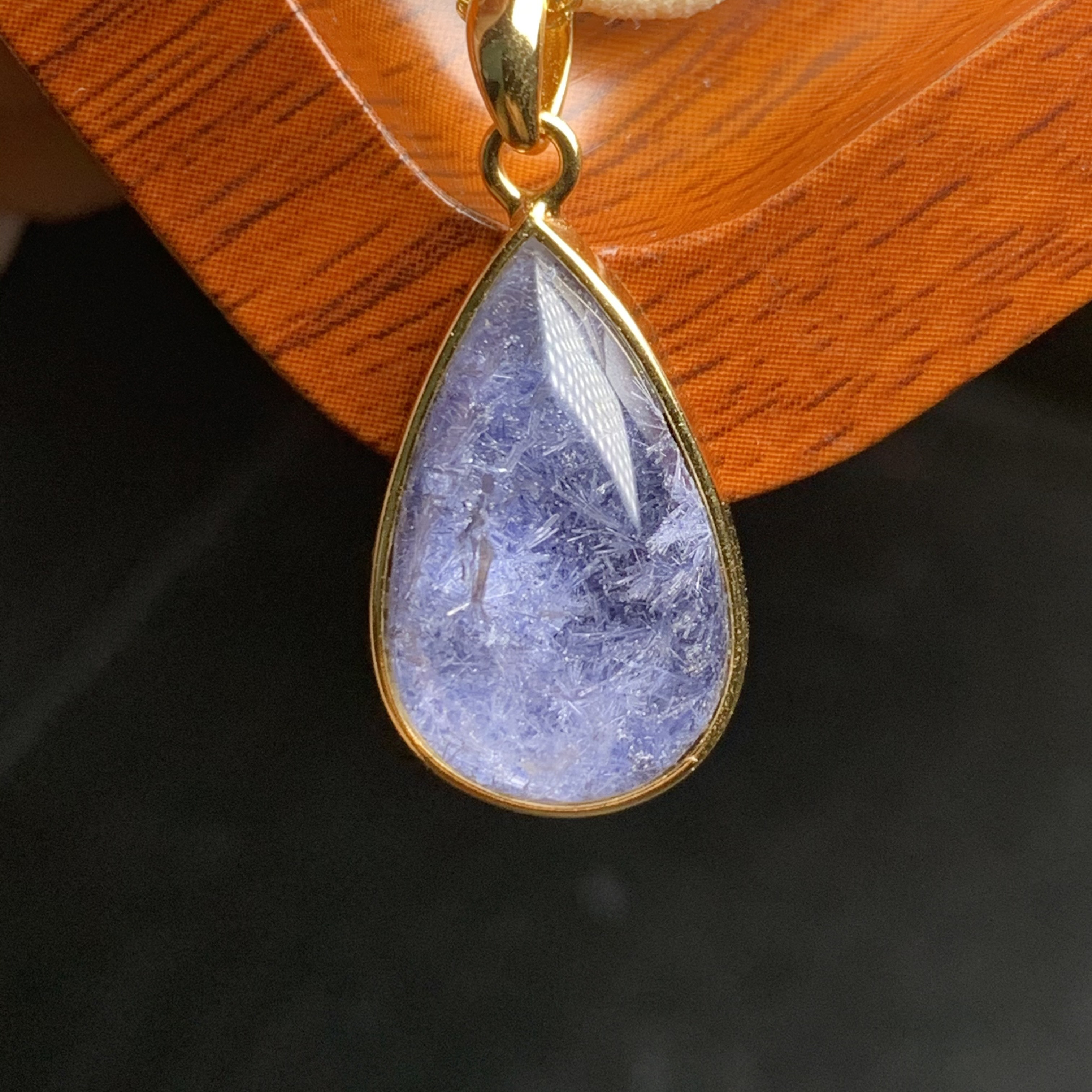 3.6gram天然無処理 デュモルチェライト ペンダント s925シルバー