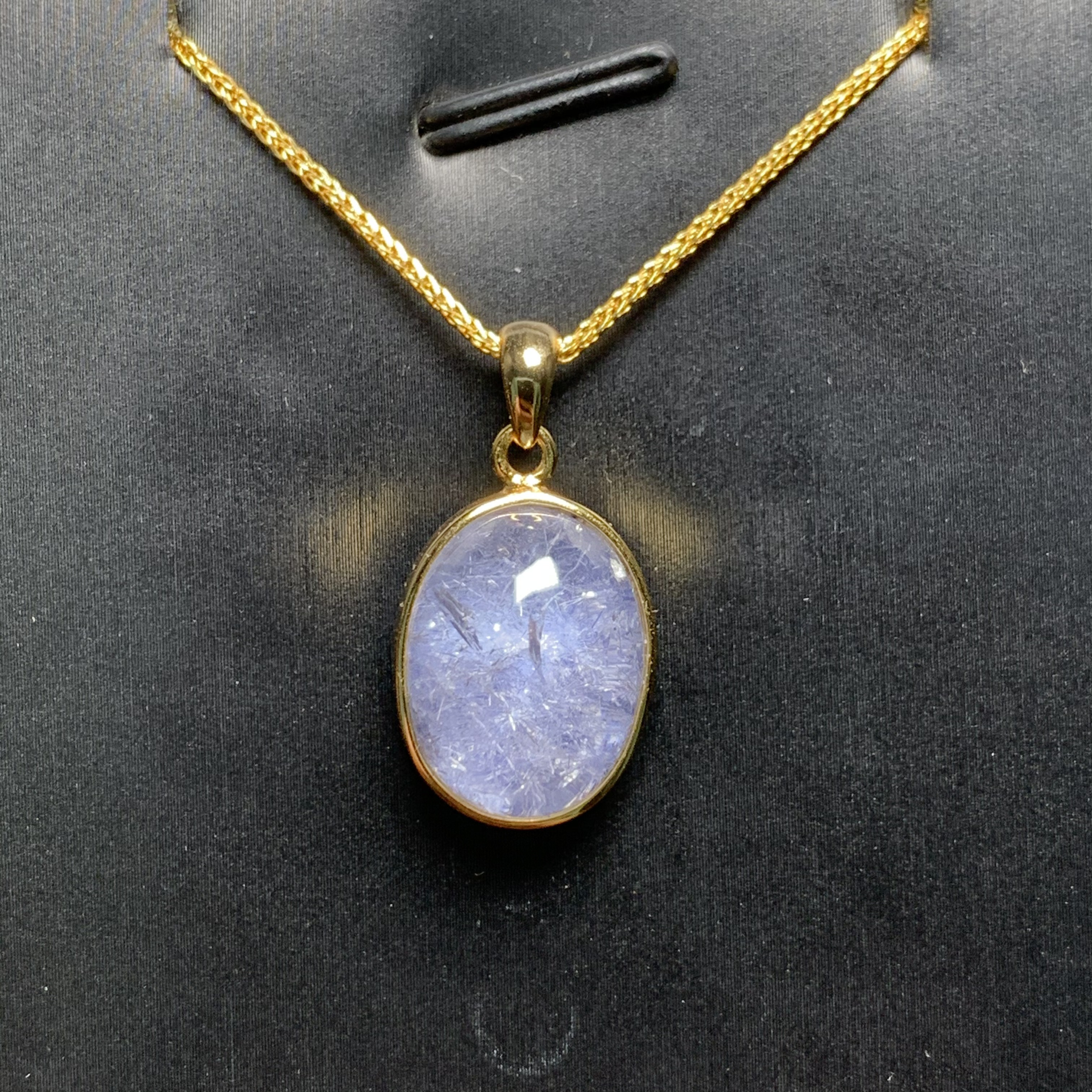 3.8gram天然無処理 デュモルチェライト ペンダント s925シルバー