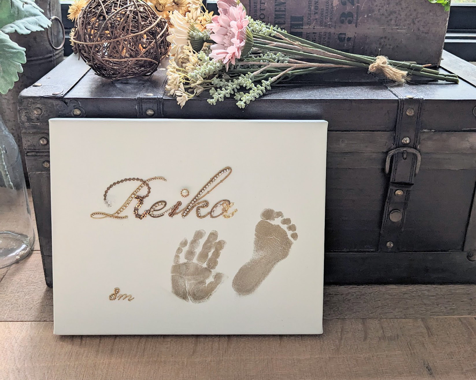 お名前ビジューボード [F3/273×220] 筆記体