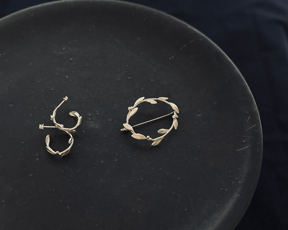 草と実 ブローチ　 4枚目の画像