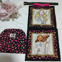♡20㎝ファスナーキルティングポーチ♡ハンドメイド　パッチワーク　ロラライハリス ♡20㎝ファスナーキルティングポーチ♡ハンドメイド パッチ
