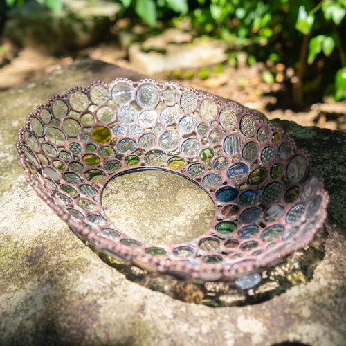 ステンドグラス オーバル型 お皿 中皿 GaGa_stainedglass 通販