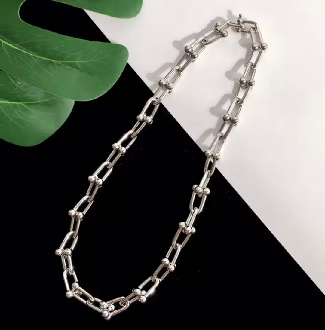 送料無料！高品質！シンプルチェーンハードウェアWGネックレス