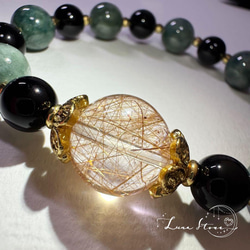 キラキラ 花火ルチル ブラックシルバー 水晶 10mm ブレスレット 天然石 キラキラ 花火ルチル ブラックシルバー 水晶 10mm ブレスレット