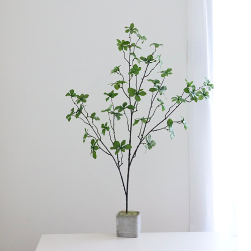 【コメント】観葉植物 ドウダンツツジ フェイクグリーン 枝もの 85cm コンクリートポット