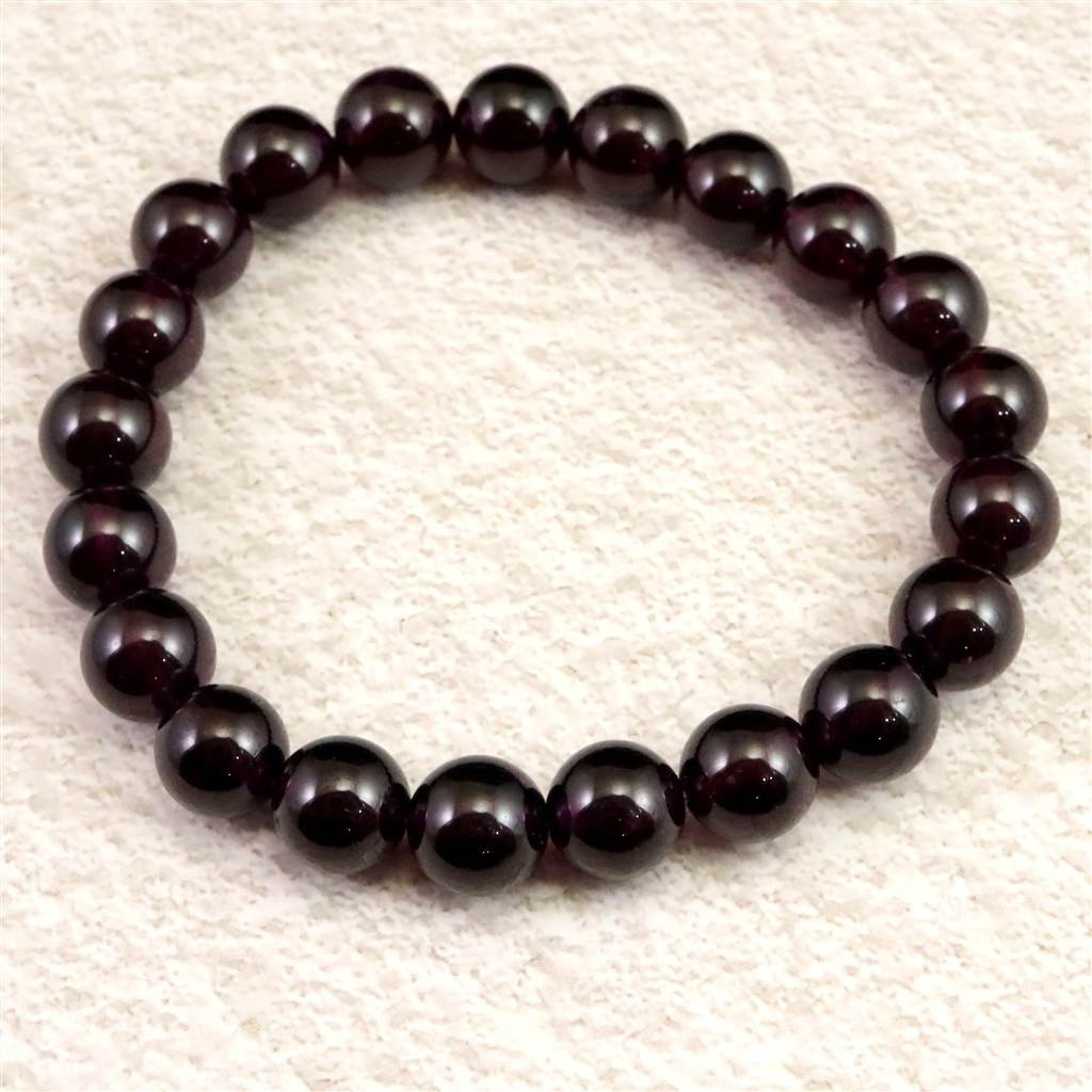 ロードライト　ガーネット 5A 　9mmブレスレット　34.1ｇ #74742