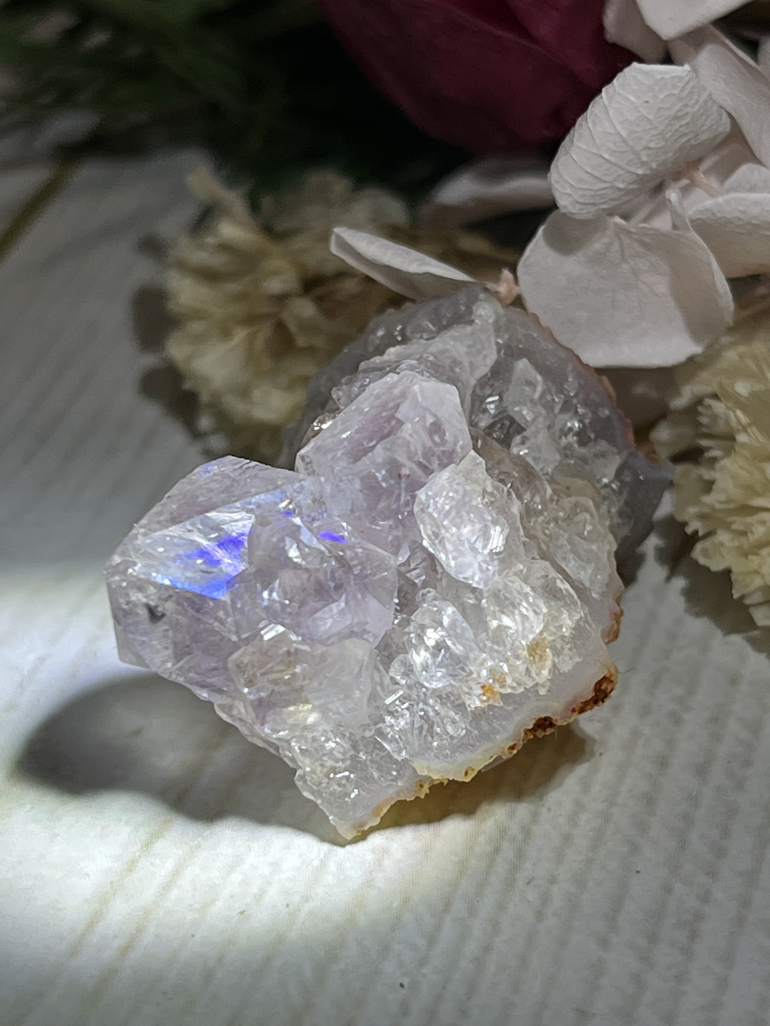 神の至福の光✨　アナンダライト　アメジスト　レインボークォーツ　原石　水晶