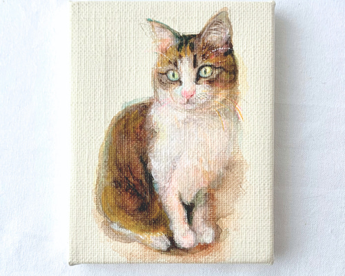 猫 アクリル画 原画 ドローイング ねこ/絵画/原画】《Fluffy early spring》 ＊ アクリル画 猫の絵