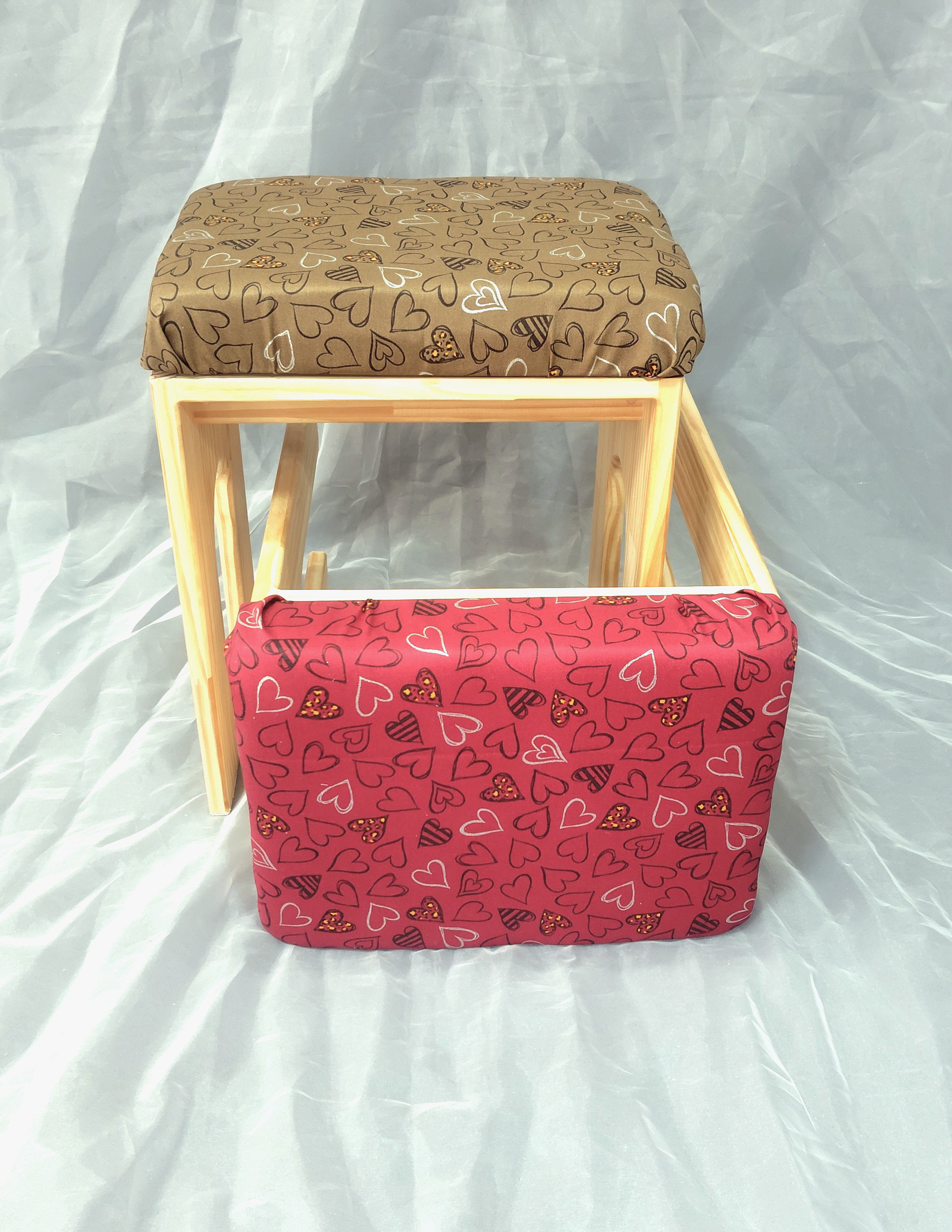 こんなの欲しかった❤オリジナル　お洒落なふわふわクッションチェアー　ハート柄ペア2脚セット❤　230lab