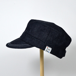 Sunka ワークキャップ ／国産デニム／ユニセックス／シンプル／帽子 15枚目の画像