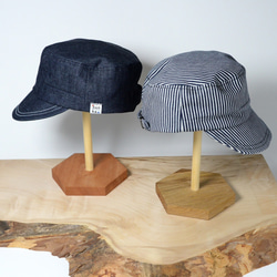 Sunka ワークキャップ ／国産デニム／ユニセックス／シンプル／帽子 1枚目の画像