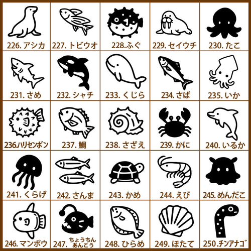 1cm角スタンプ 1000種類 スタンプ（ハンドサイン）1cm角・1.5cm角・2cm角 はんこ かわいい BREA