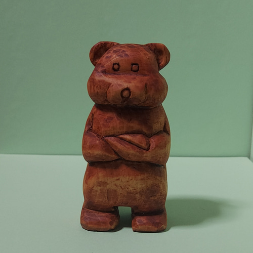 熊木彫り　インテリア　置物　コレクション 熊木彫り インテリア 置物 コレクション 北海道 一本彫巨大熊