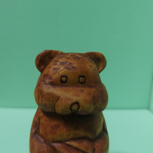 熊木彫り　インテリア　置物　コレクション 腕組み熊さん 木彫り 彫刻 置き物 インテリア 彫刻 Kibori 通販