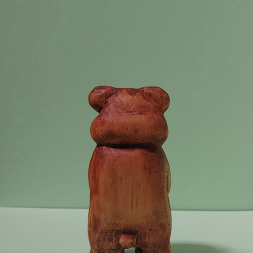 腕組み熊さん 木彫り 彫刻 置き物 インテリア 彫刻 Kibori 通販