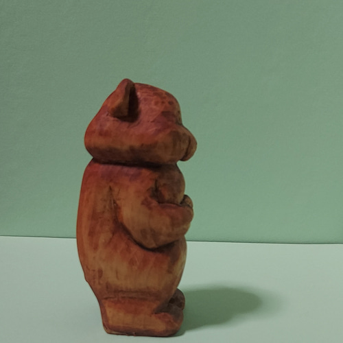 腕組み熊さん 木彫り 彫刻 置き物 インテリア 彫刻 Kibori 通販