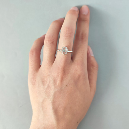 1点もの】パライバクォーツ/ギラライトインクォーツ/水色/透明/くらげ