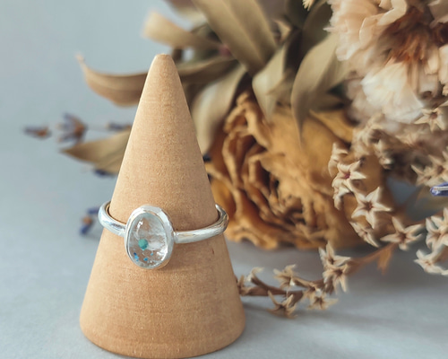 1点もの】パライバクォーツ/ギラライトインクォーツ/水色/透明/くらげ