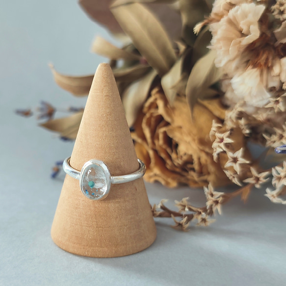 1点もの】パライバクォーツ/ギラライトインクォーツ/水色/透明/くらげ