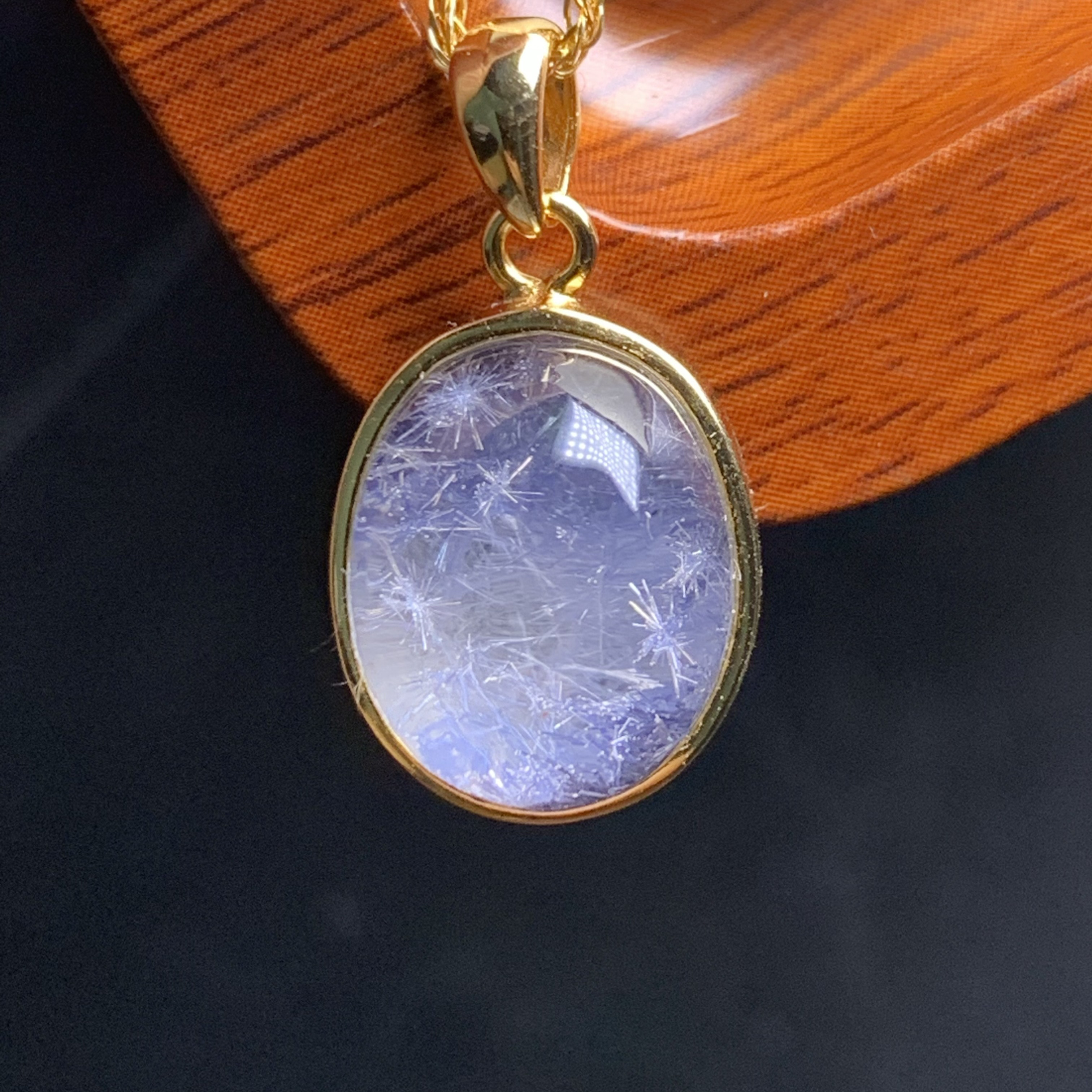 4.2gram天然無処理 デュモルチェライト ペンダント s925シルバー