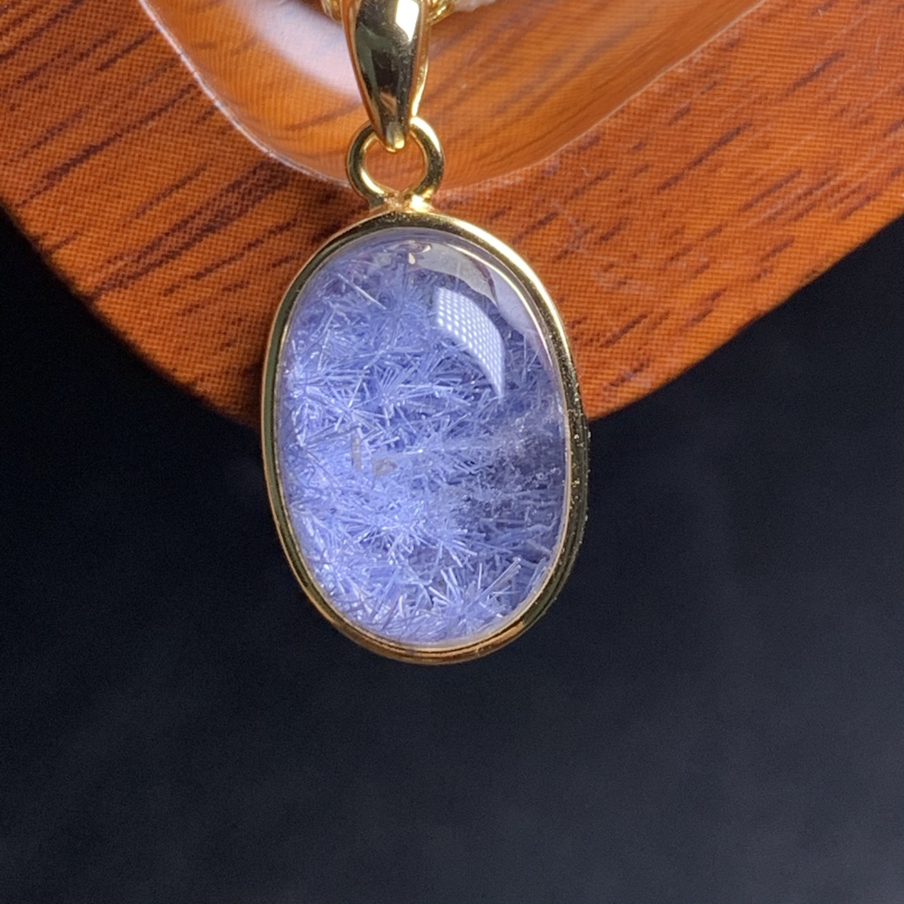 2.9gram天然無処理 デュモルチェライト ペンダント s925シルバー