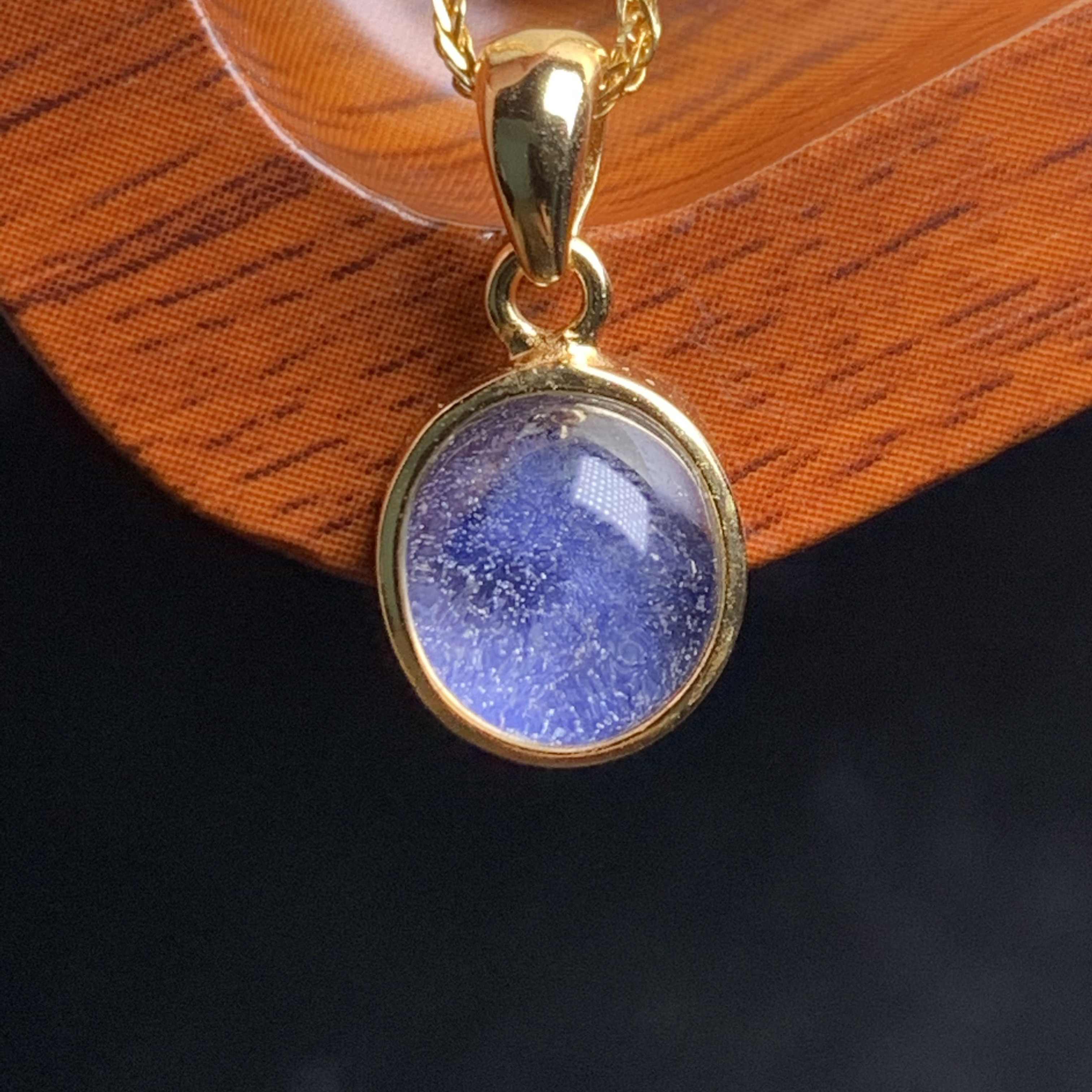 1.6gram天然無処理 デュモルチェライト ペンダント s925シルバー