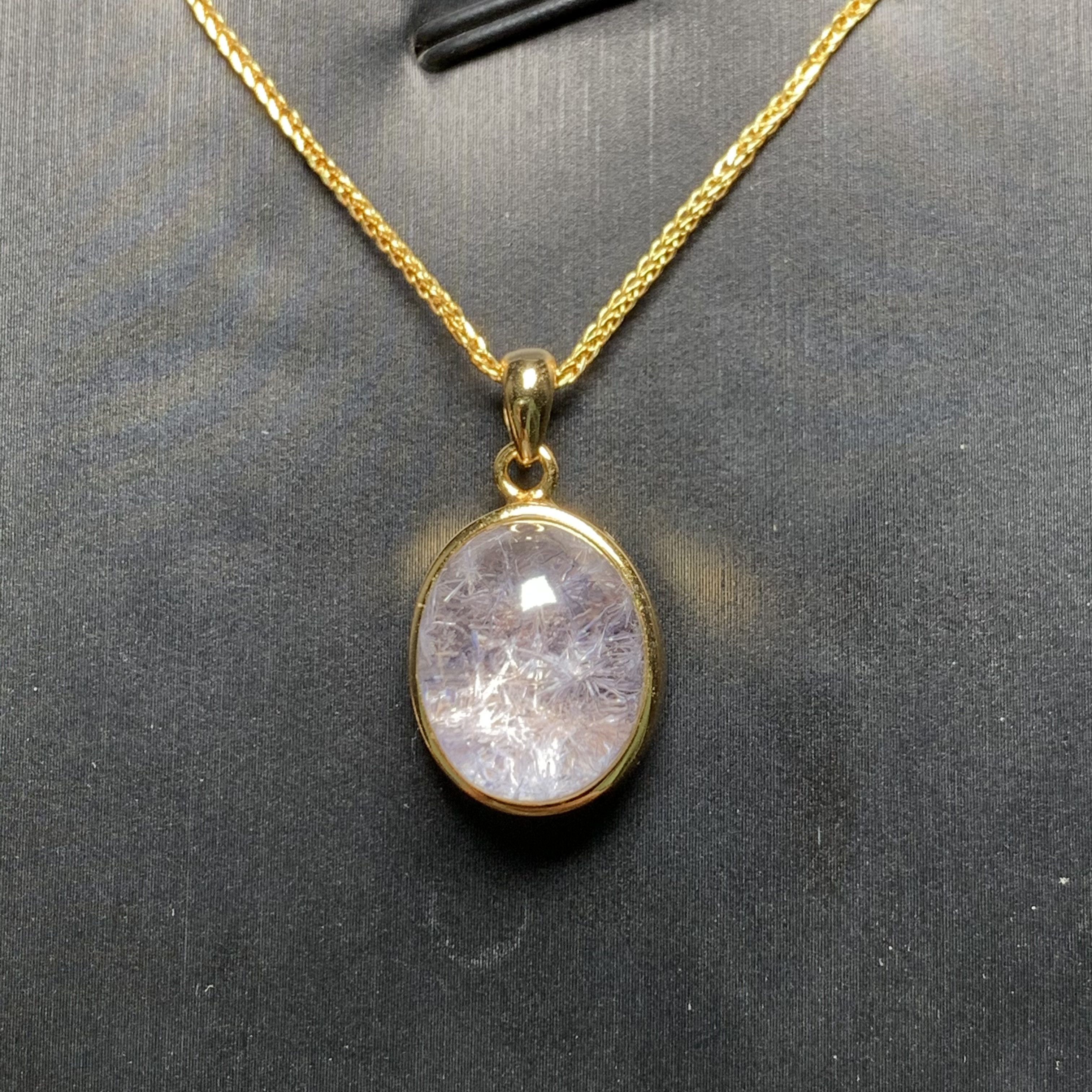 4gram天然無処理 デュモルチェライト ペンダント s925シルバー