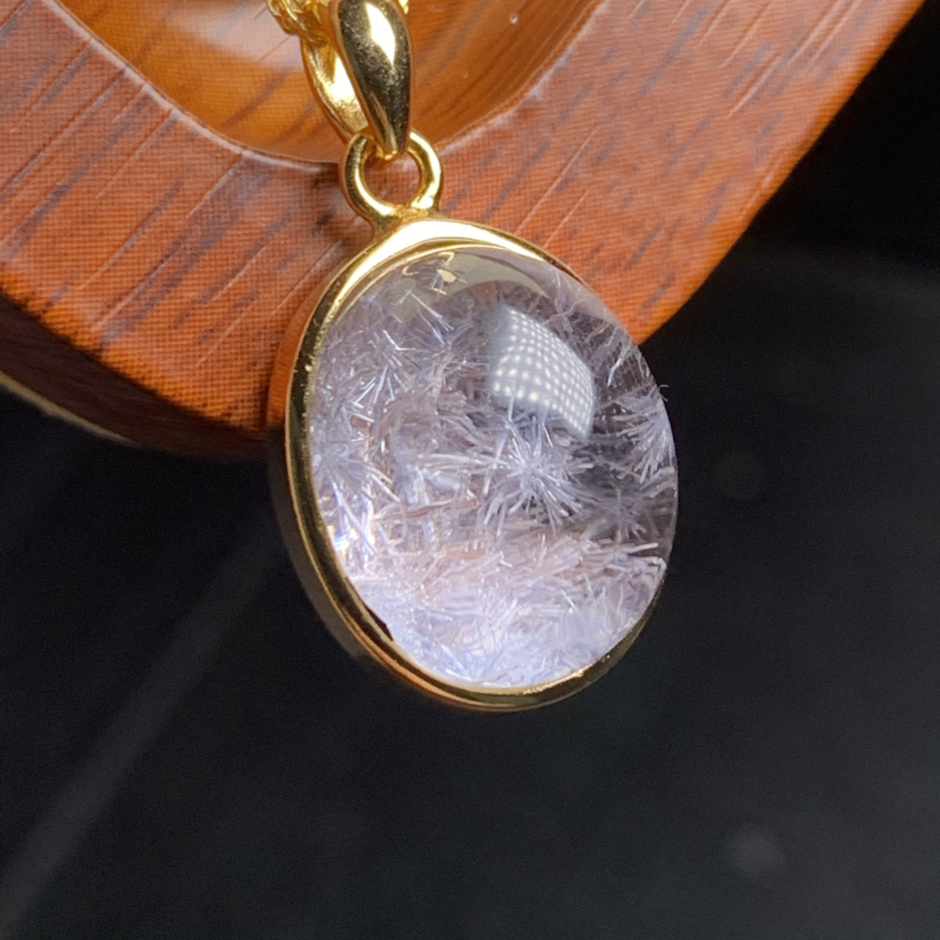 4gram天然無処理 デュモルチェライト ペンダント s925シルバー