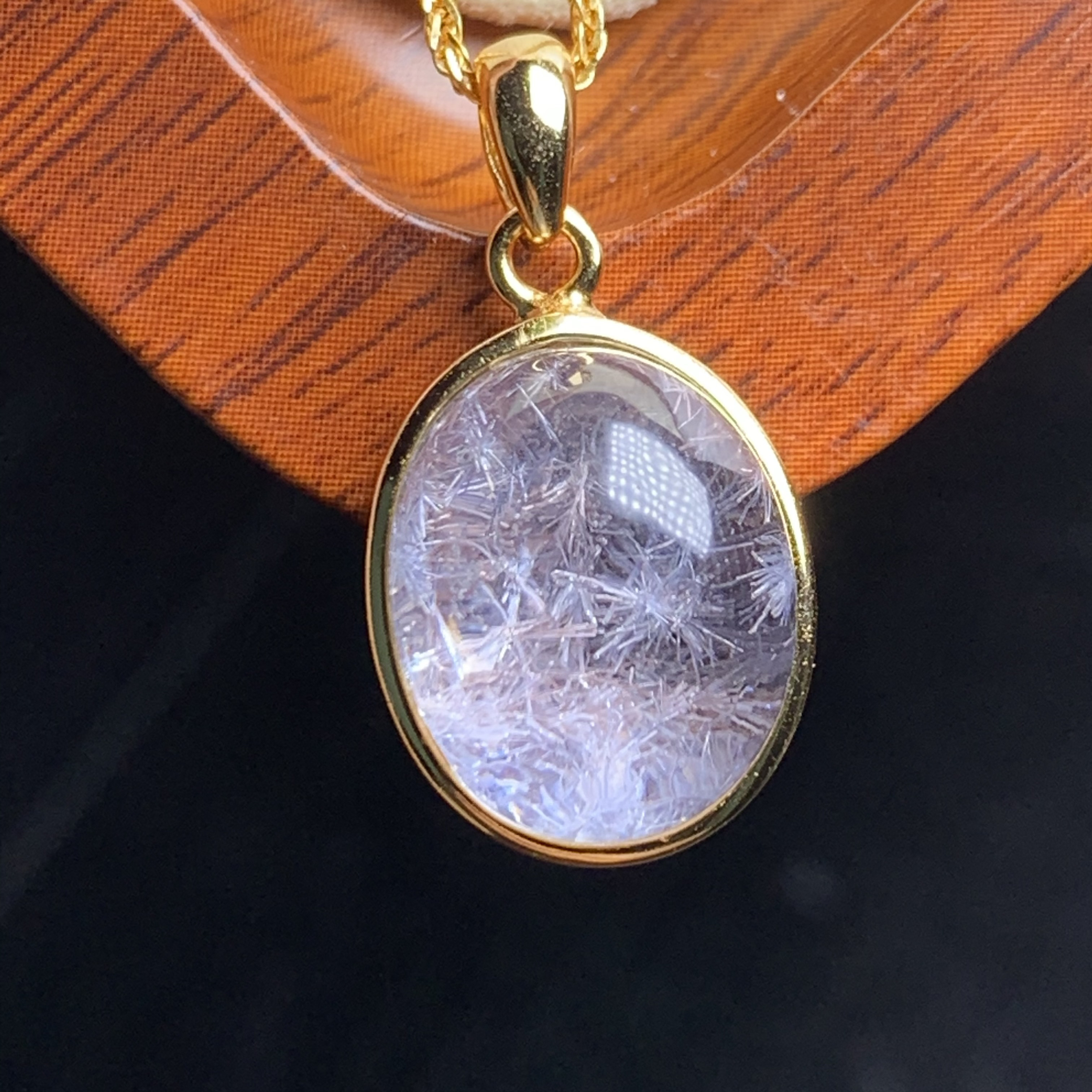 4gram天然無処理 デュモルチェライト ペンダント s925シルバー