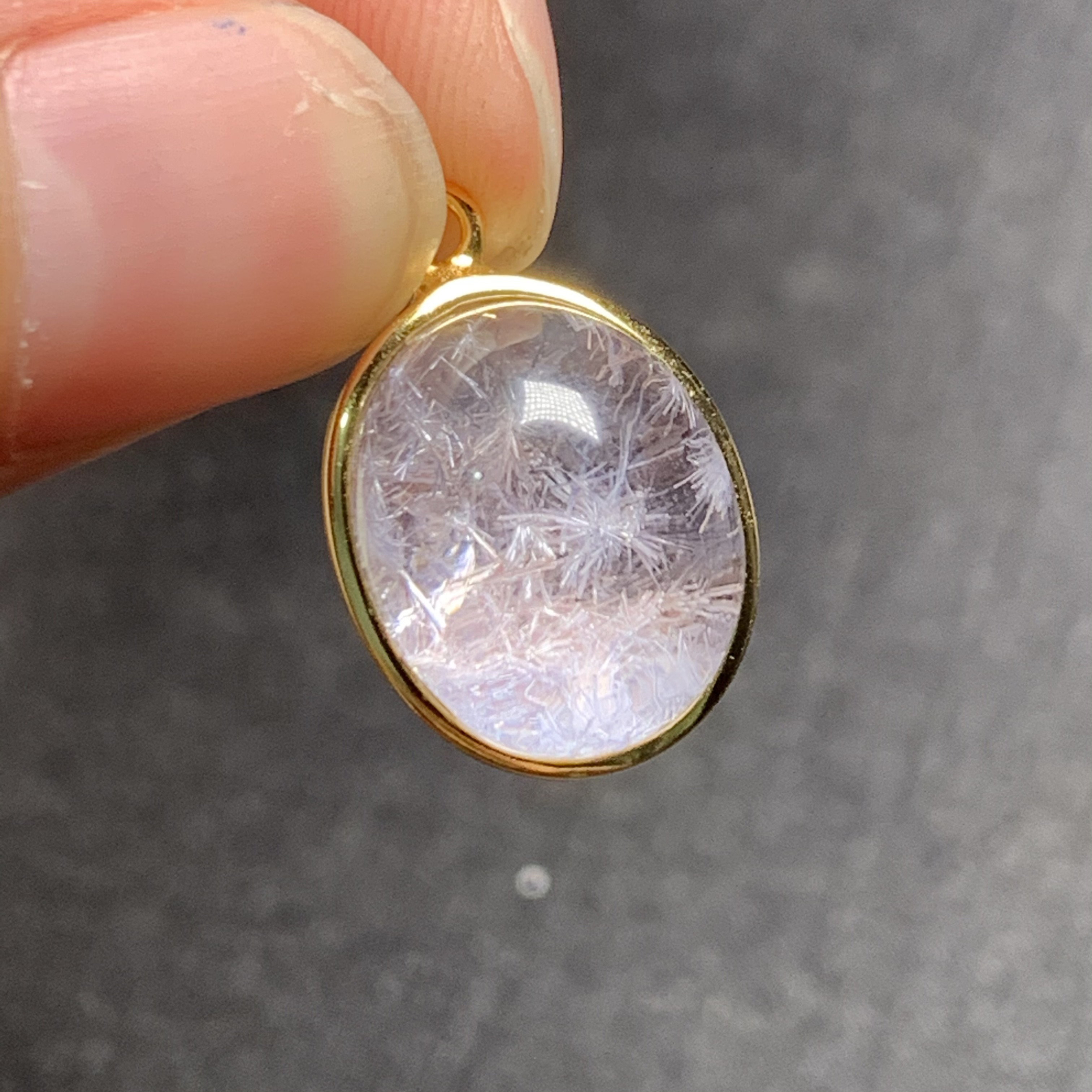 4gram天然無処理 デュモルチェライト ペンダント s925シルバー